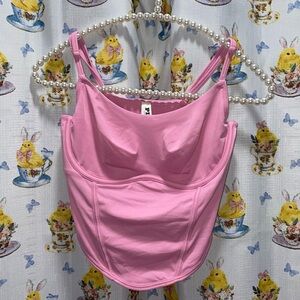 Bubblegum Pink Victoria's Secret PINK Corset Tank Top